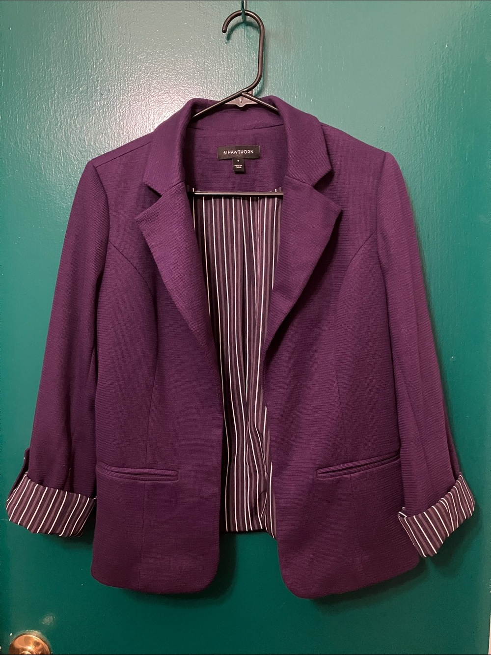 41 Hawthorn Purple Women's Blazer with Striped Lining